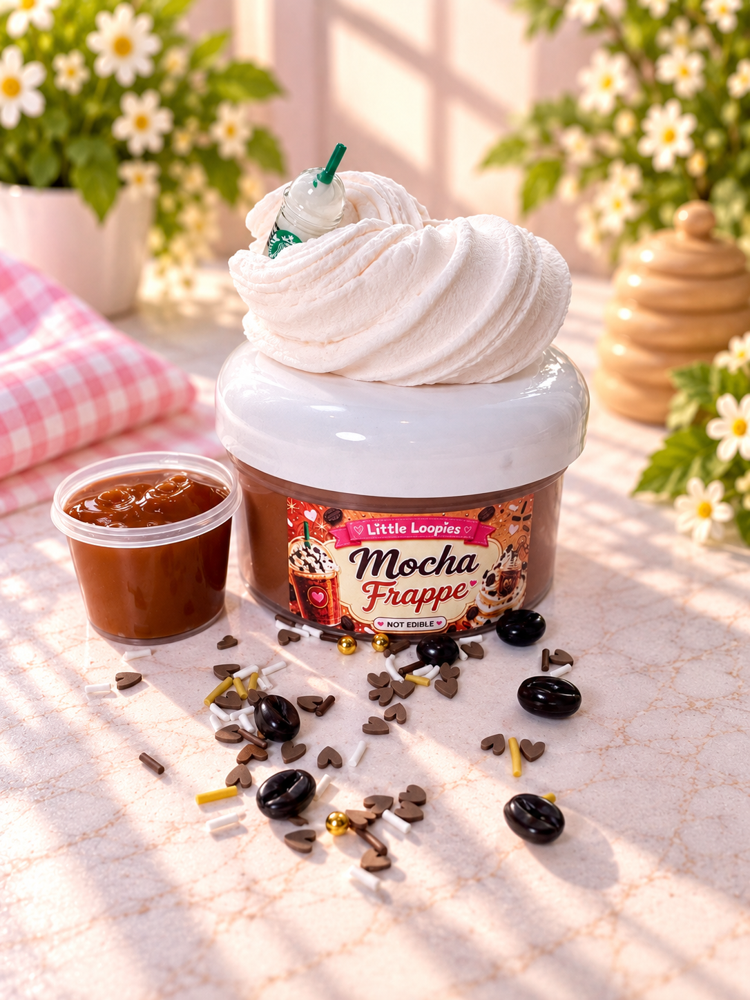Mocha Frappe Thick & Glossy Slime | Coffee Dessert Slime