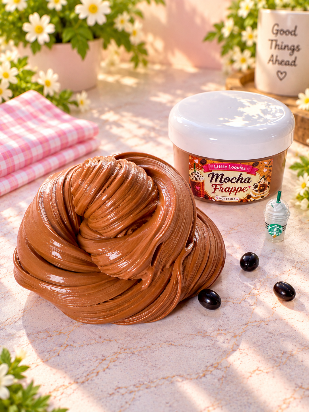 Mocha Frappe Thick & Glossy Slime | Coffee Dessert Slime