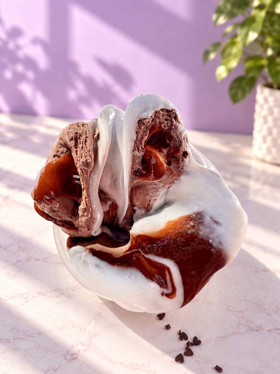 Hot Fudge Brownie Sundae Slime | DIY Clay Slime Kit | Thick & Glossy Chocolate Slime | Dessert Slime