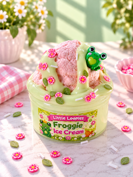 Froggie Ice Cream DIY Slime | Birthday Cake Dessert Slime