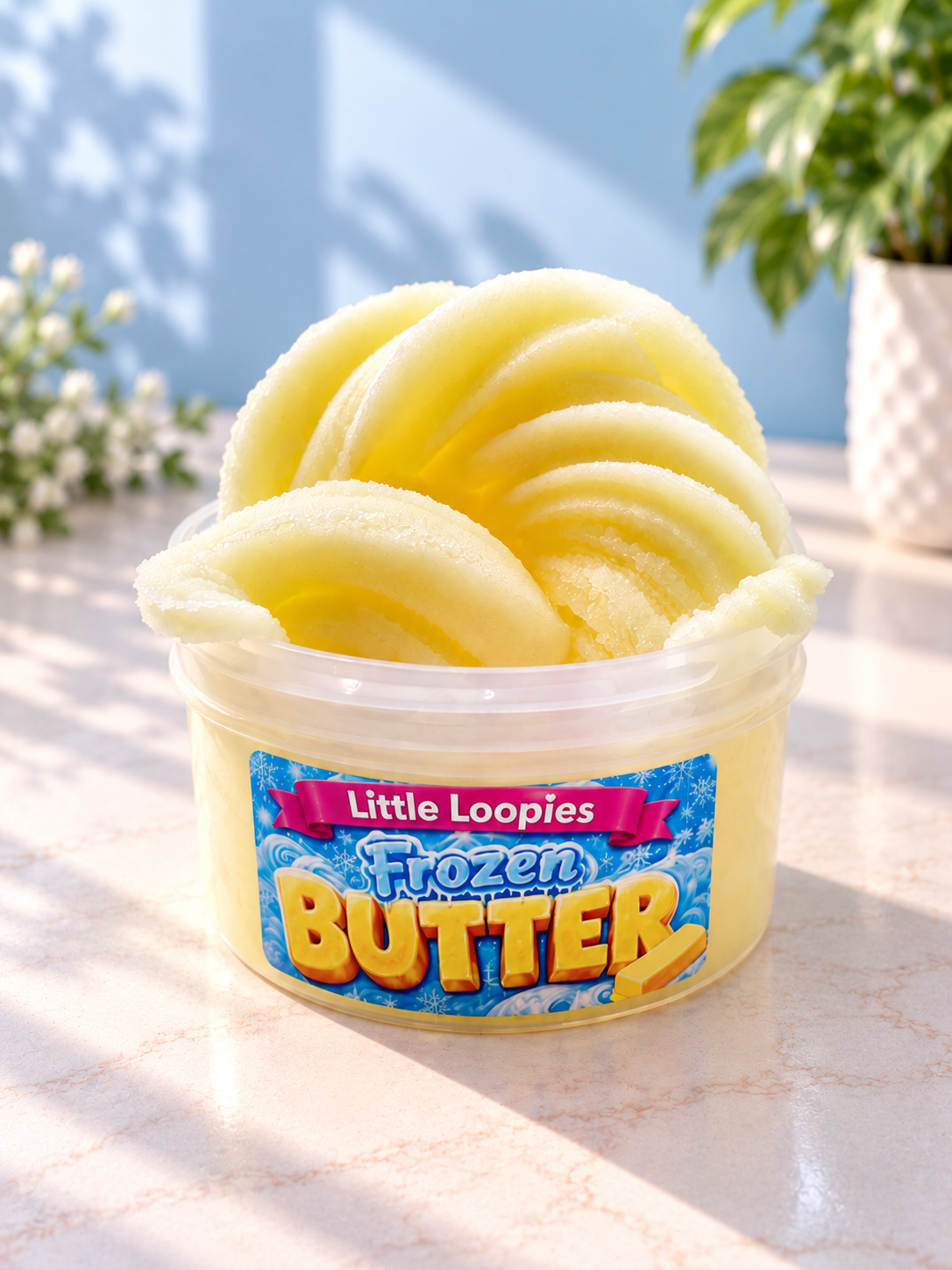 Frozen Butter Icy Slime | Honey Butter Roll Scented Slime