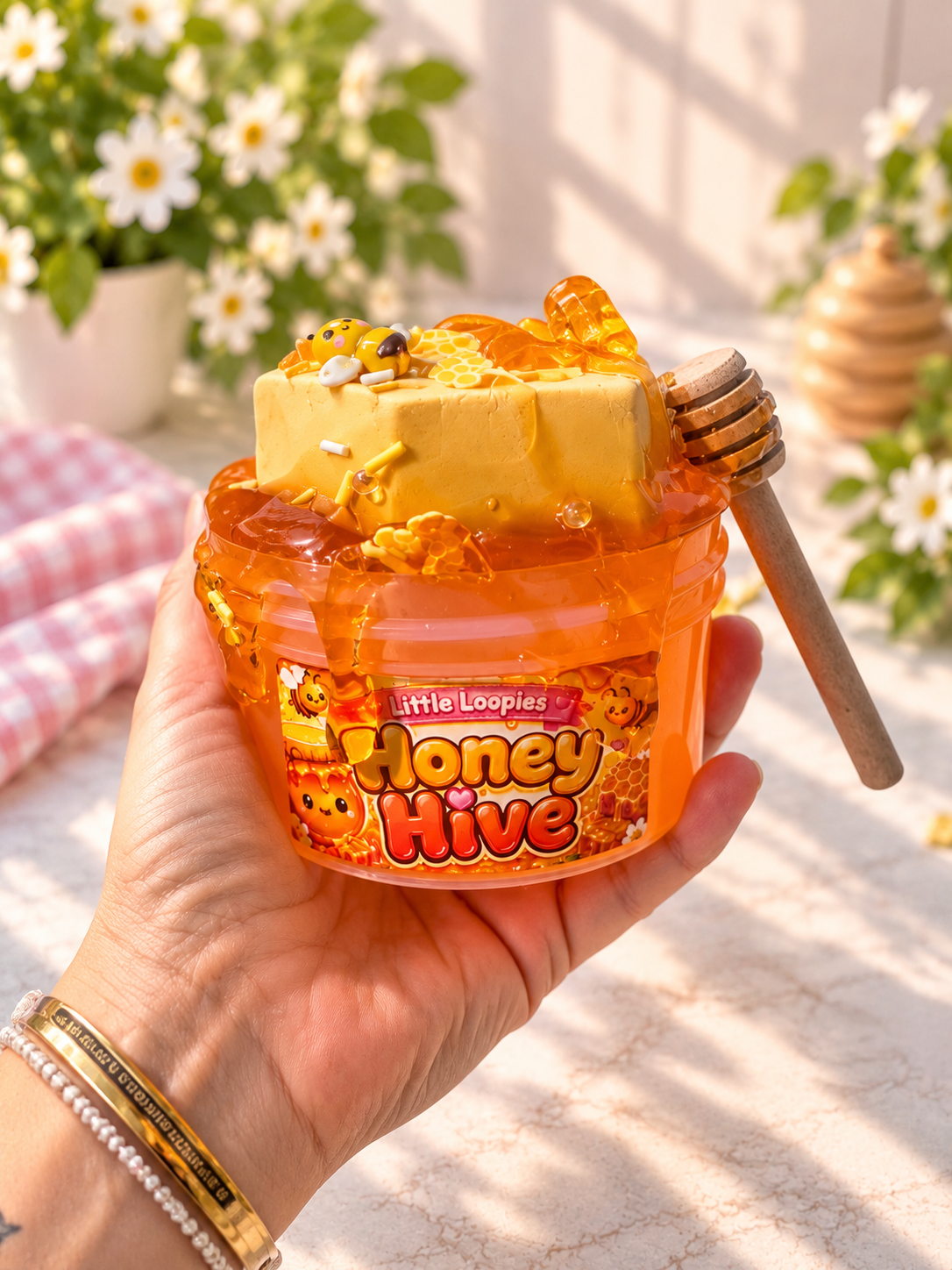 Honey Hive DIY Slime Kit | Honey Slime | Bee Themed Slime | Thick & Glossy Slime